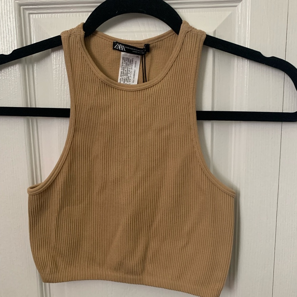tan ZARA tank top